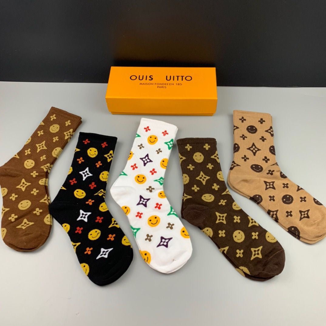 Women's Fashion Printed Cotton Socks