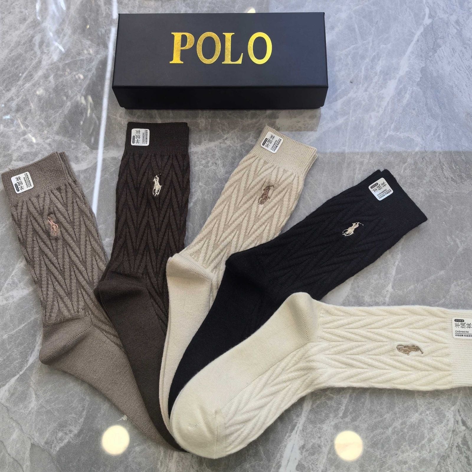 Couple's Stylish Mid-Cut Cotton Socks