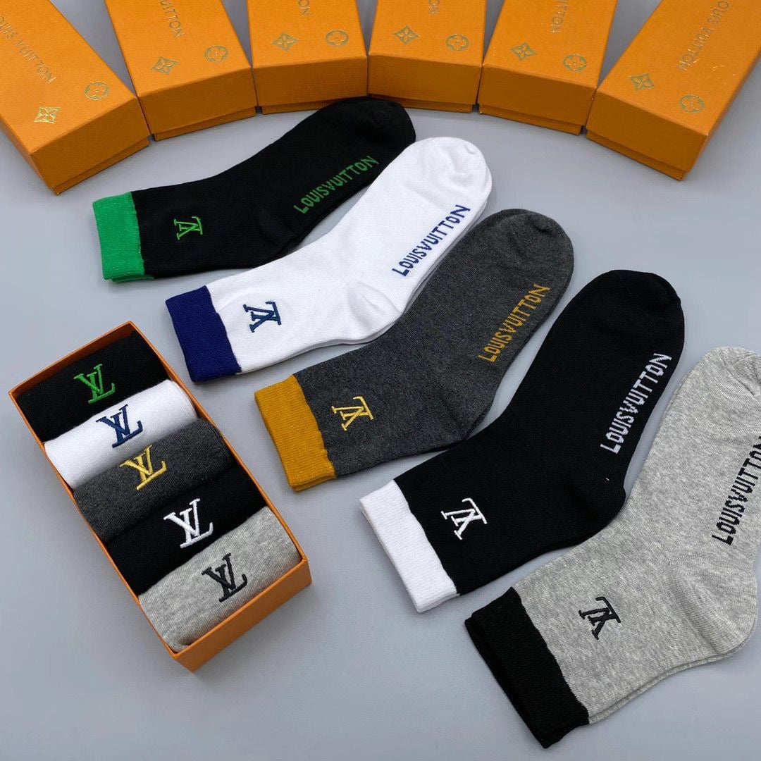 Couple's Stylish Casual Cotton Socks