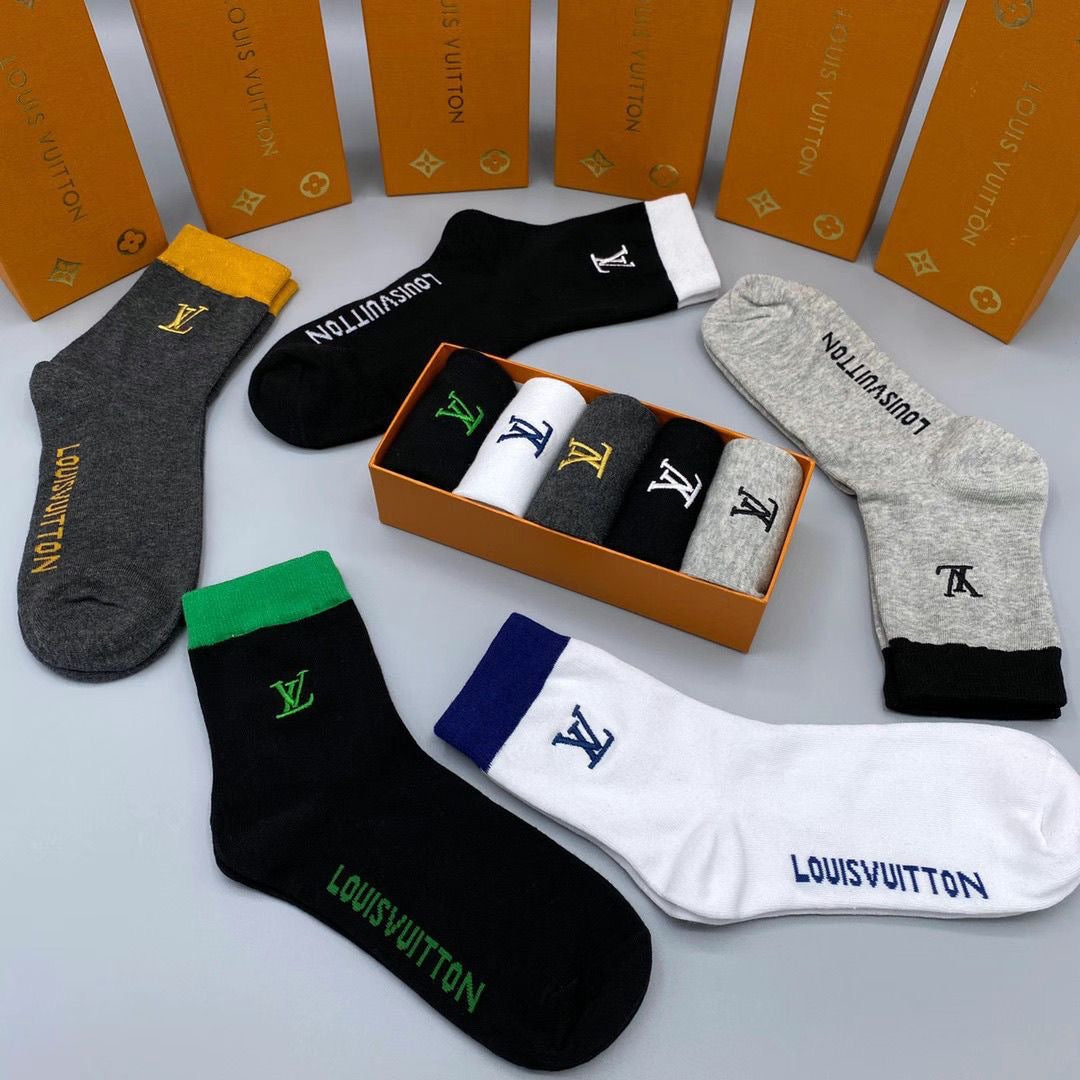 Couple's Stylish Casual Cotton Socks