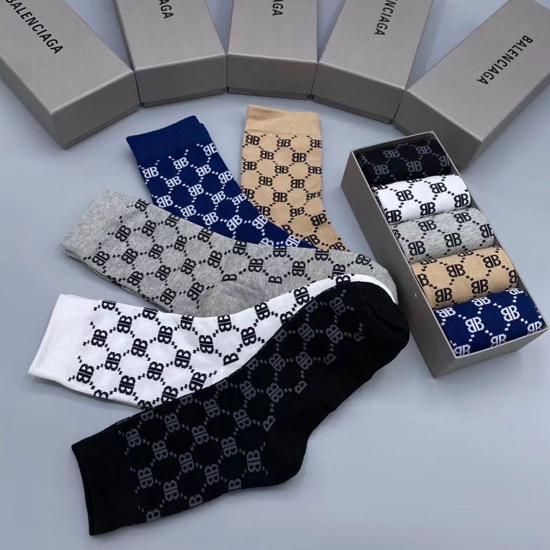 Couple's Stylish Casual Cotton Socks