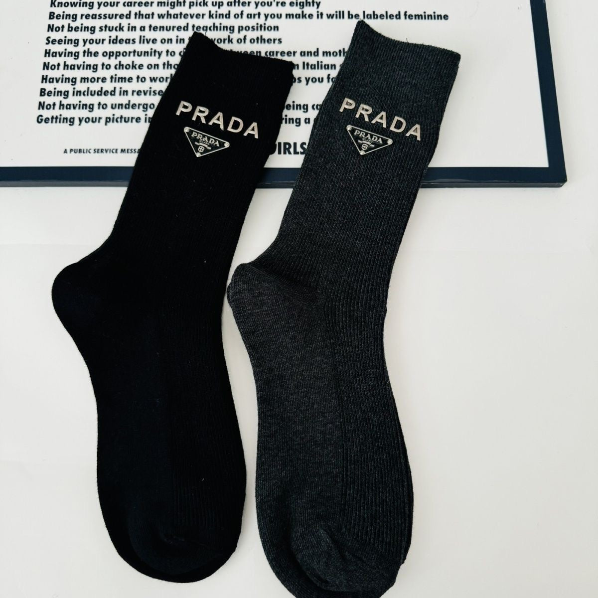 Women's Fashionable Embroidered Cotton Socks