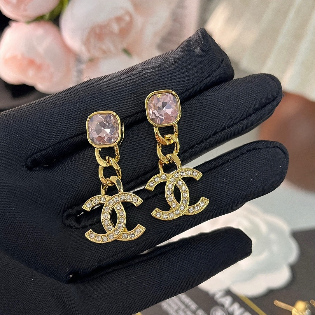 Women's Fashionable Rhinestone Drop Earrings