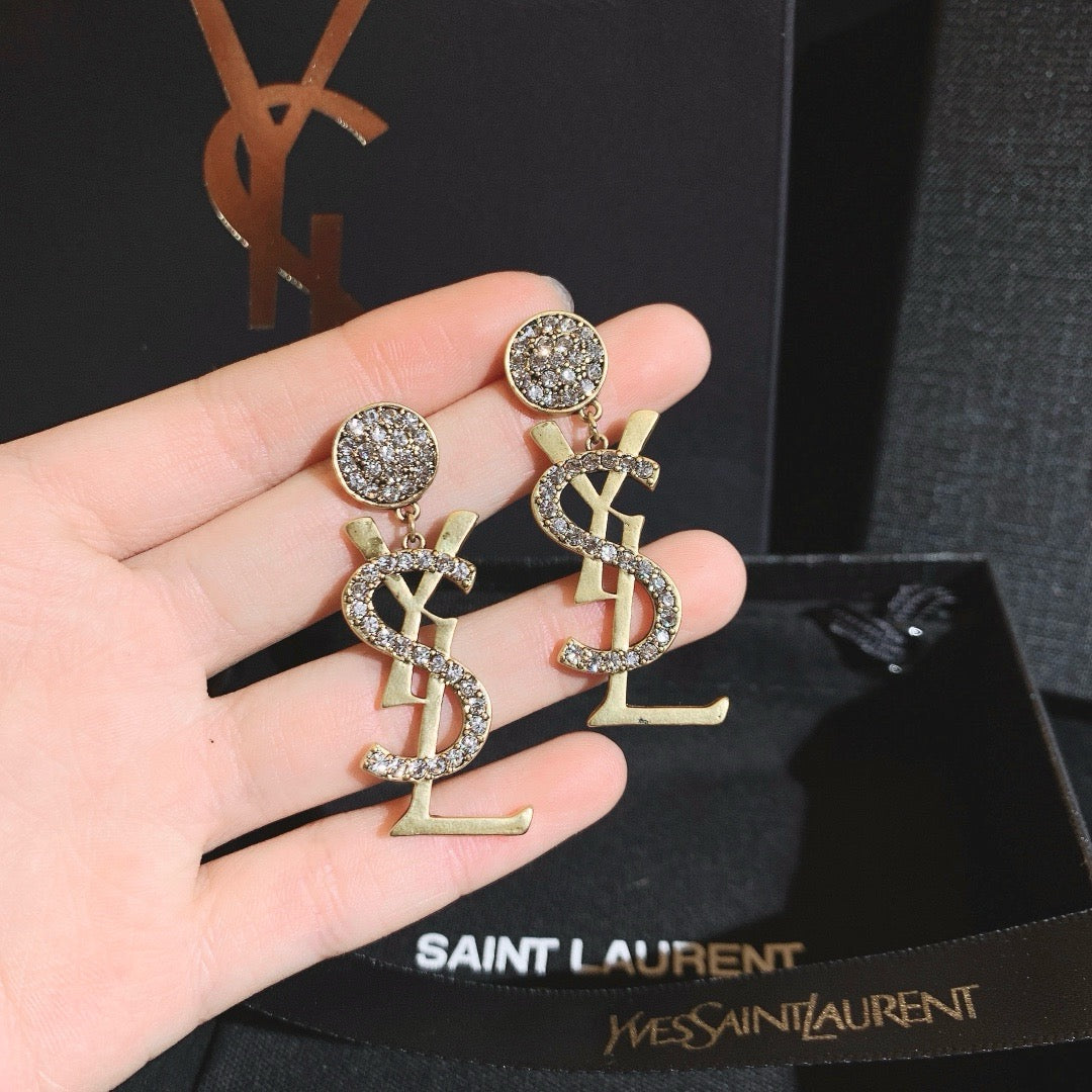 Women's Fashionable Rhinestone Drop Earrings