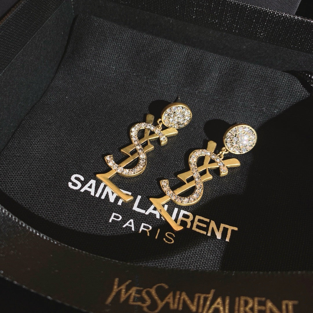 Women's Fashionable Rhinestone Drop Earrings