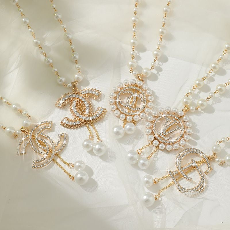 Women's Fashion Tassel Pearl Necklace Accessories