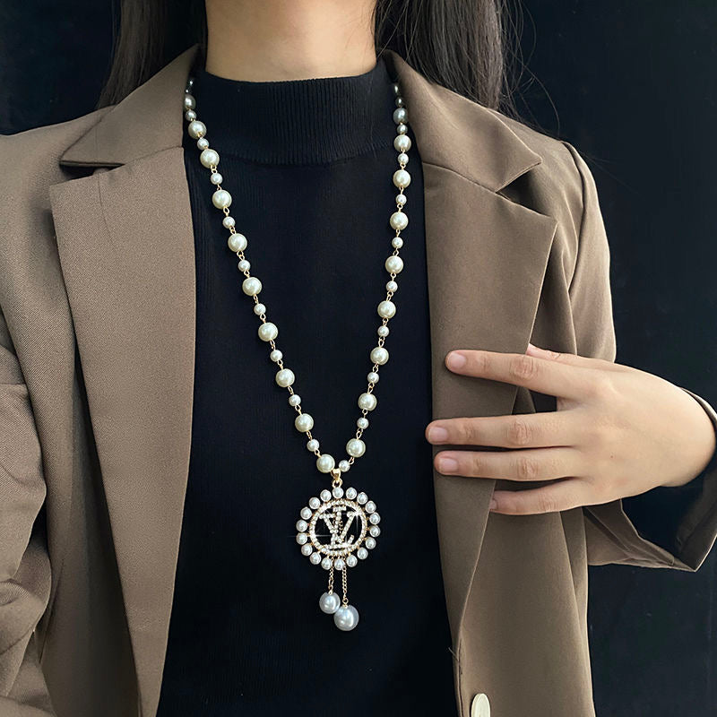 Women's Fashion Tassel Pearl Necklace Accessories