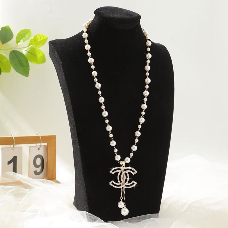 Women's Fashion Tassel Pearl Necklace Accessories