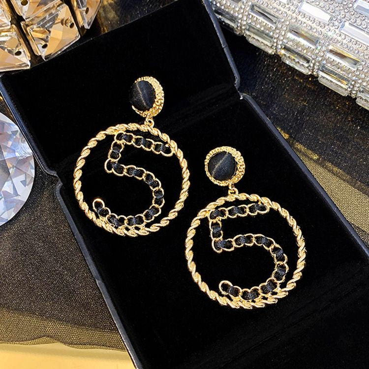 Women's Fashionable Large Hoop Drop Earrings