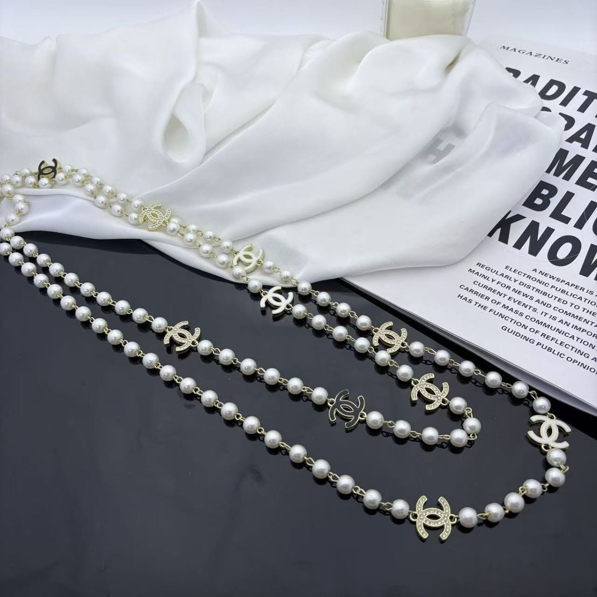Women's Fashion Pearl Long Necklace