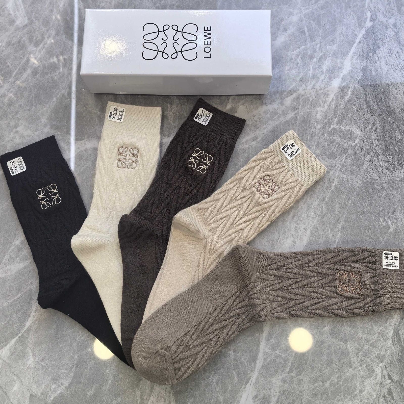 Couple's Stylish Mid-Cut Cotton Socks