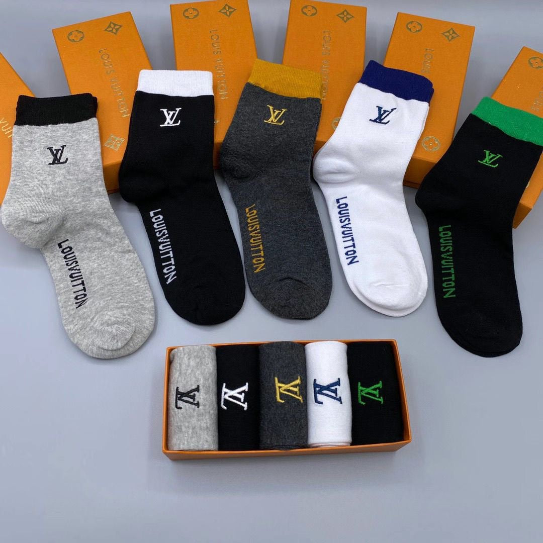 Couple's Stylish Casual Cotton Socks