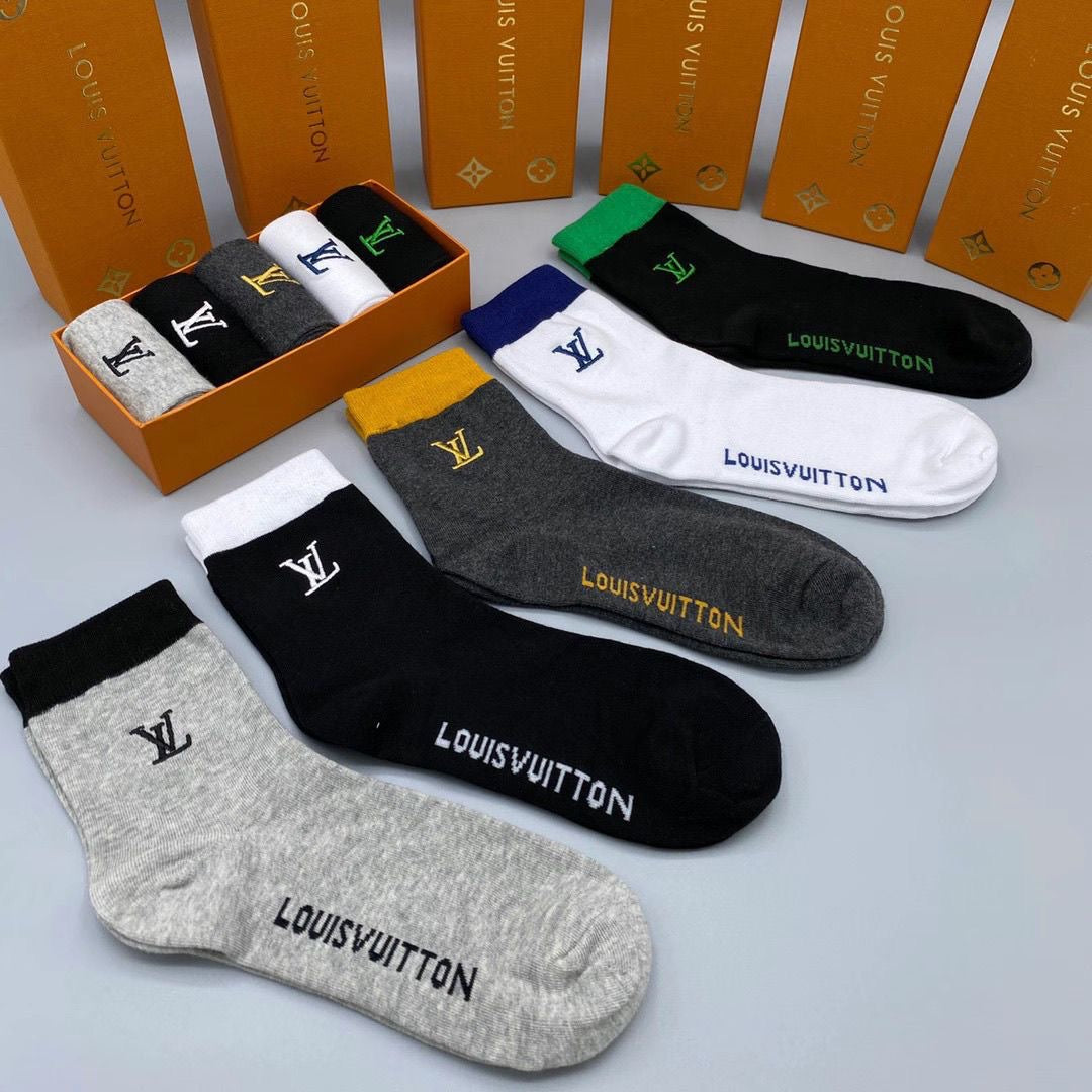 Couple's Stylish Casual Cotton Socks