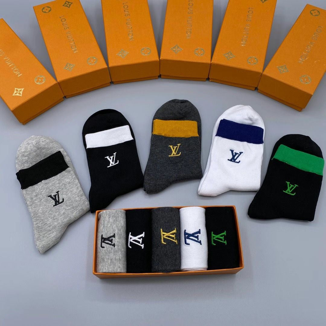 Couple's Stylish Casual Cotton Socks