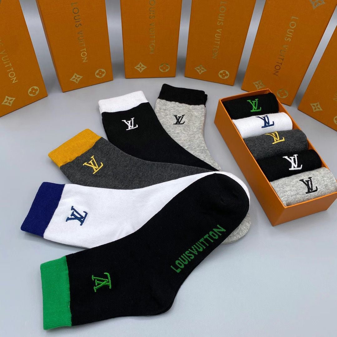 Couple's Stylish Casual Cotton Socks