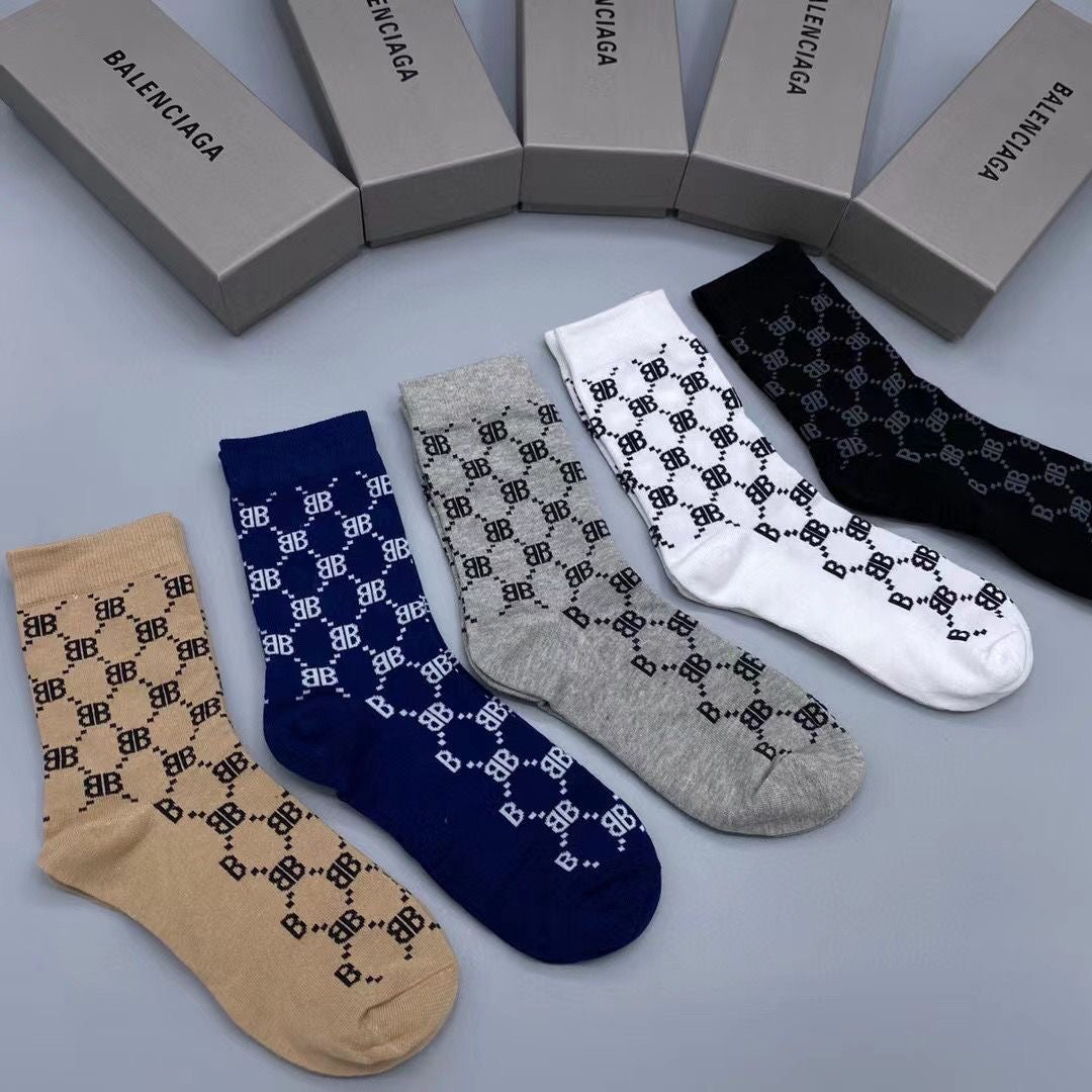 Couple's Stylish Casual Cotton Socks