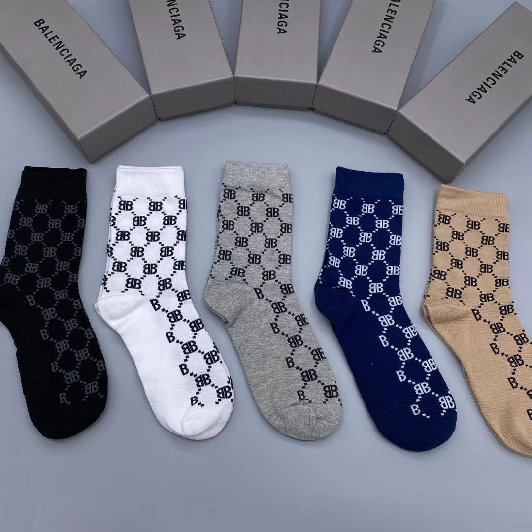Couple's Stylish Casual Cotton Socks