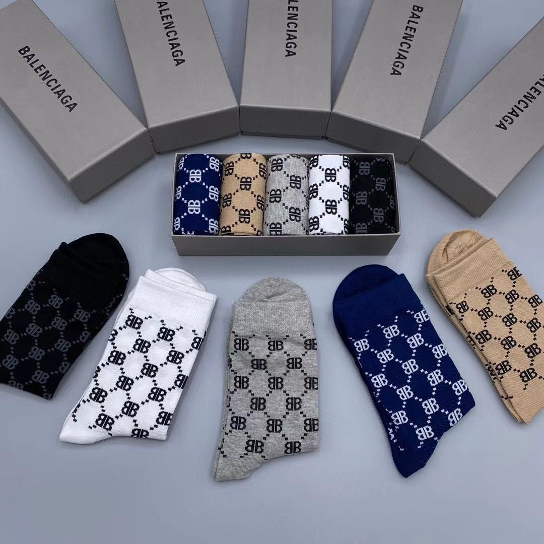 Couple's Stylish Casual Cotton Socks