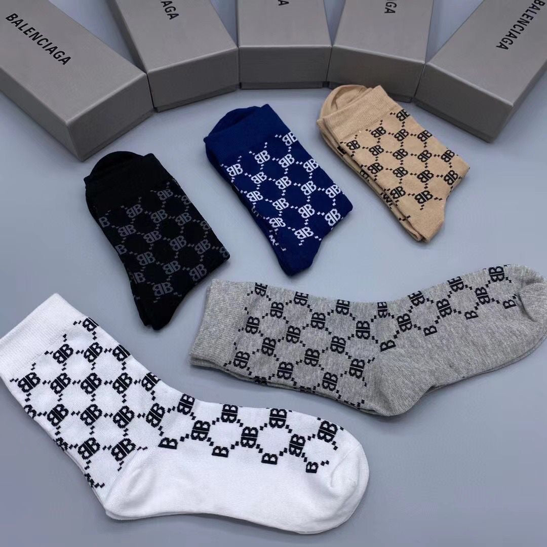 Couple's Stylish Casual Cotton Socks