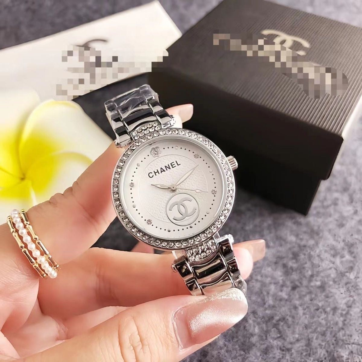 Women Stainless Steel Diamond Watch
