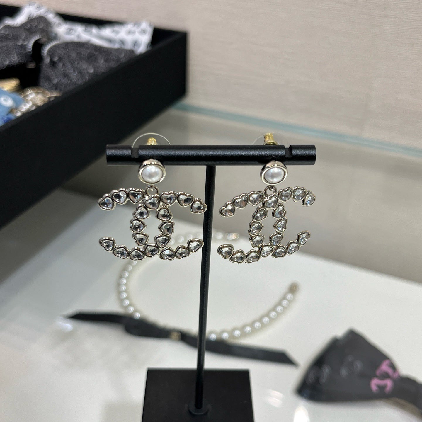 New Women's Rhinestone Pendant Earrings