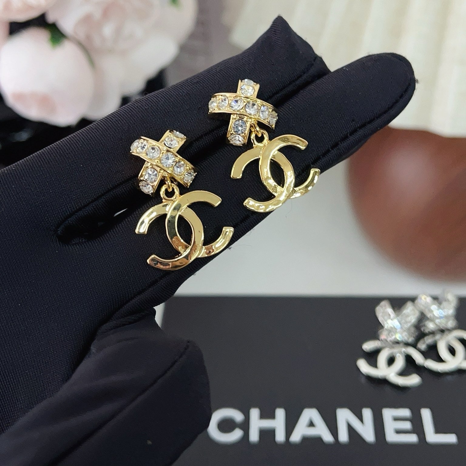 Women's Fashionable Rhinestone Drop Earrings