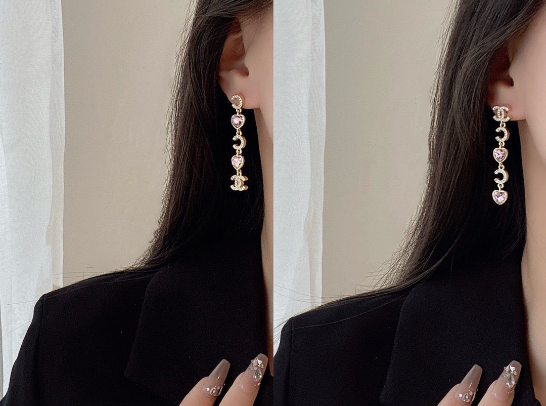 Women's Fashionable Rhinestone Drop Earrings