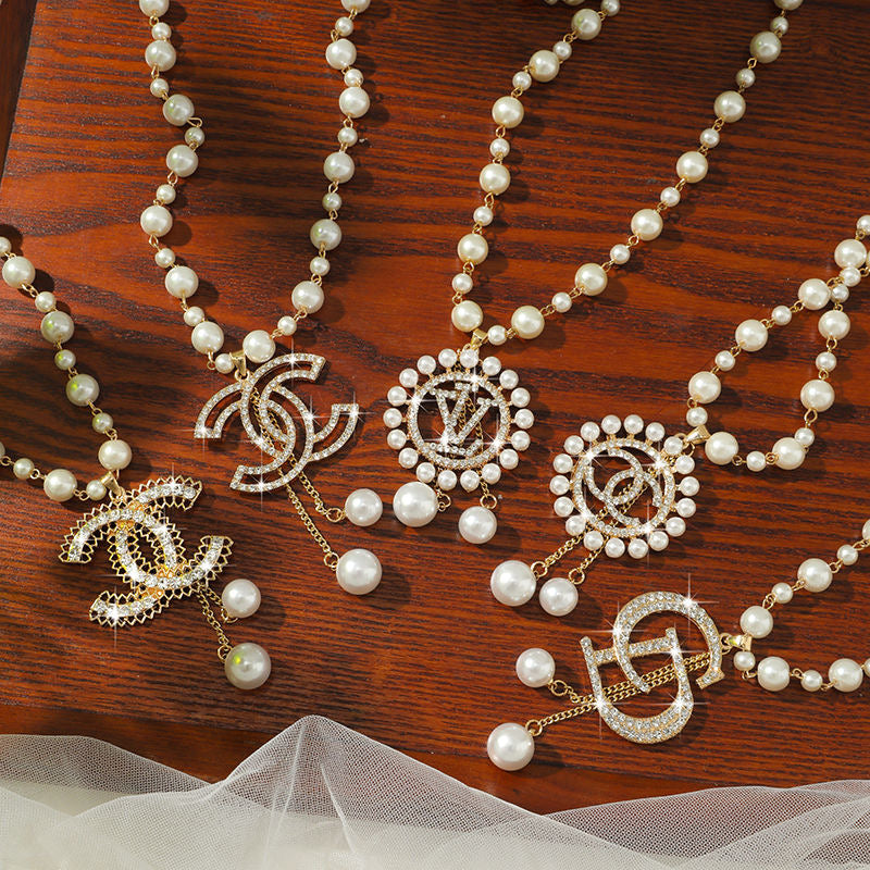 Women's Fashion Tassel Pearl Necklace Accessories