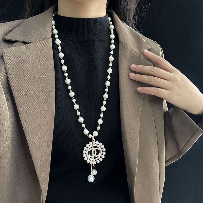 Women's Fashion Tassel Pearl Necklace Accessories