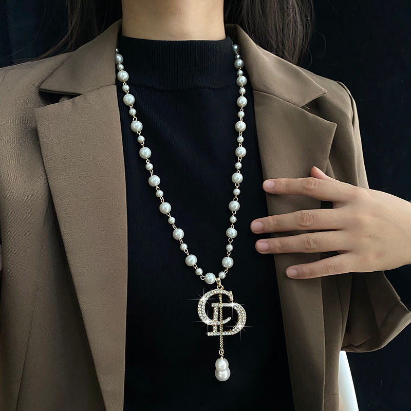 Women's Fashion Tassel Pearl Necklace Accessories