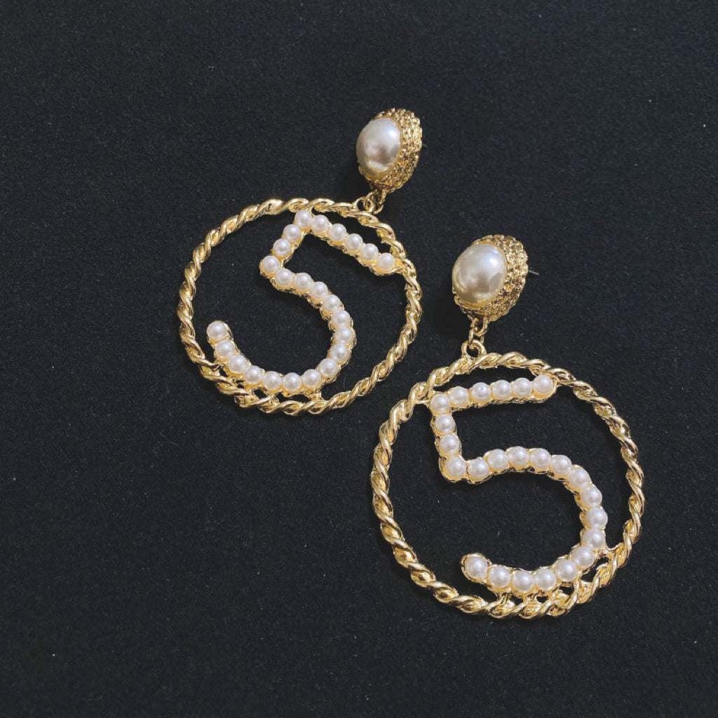 Women's Fashionable Large Hoop Drop Earrings